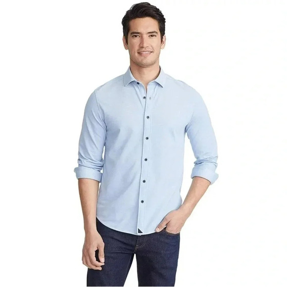 UNTUCKit Pique Polo Button Up Shirt - Picture 1 of 6